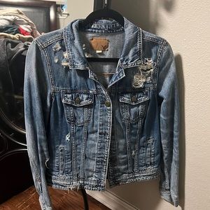 Denim Jacket Distressed American Eagle